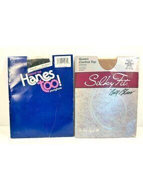 Vintage Hanes Too Bill Blass Queen Plus Sizes Control Top Bare Beige Black NEW